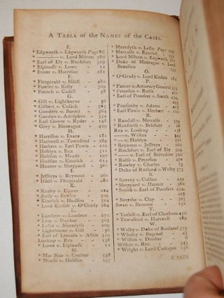 REPORTS OF CASES, Upon Appeals and Writs of Error, in the High Court of Parliament; From the Year 1701, to the Year 1779 with Tables, Notes, and References. (7 Volume Set); Vol I; Vol II; Vol III; Vol IV; Vol V; Vol VI; Vol VII