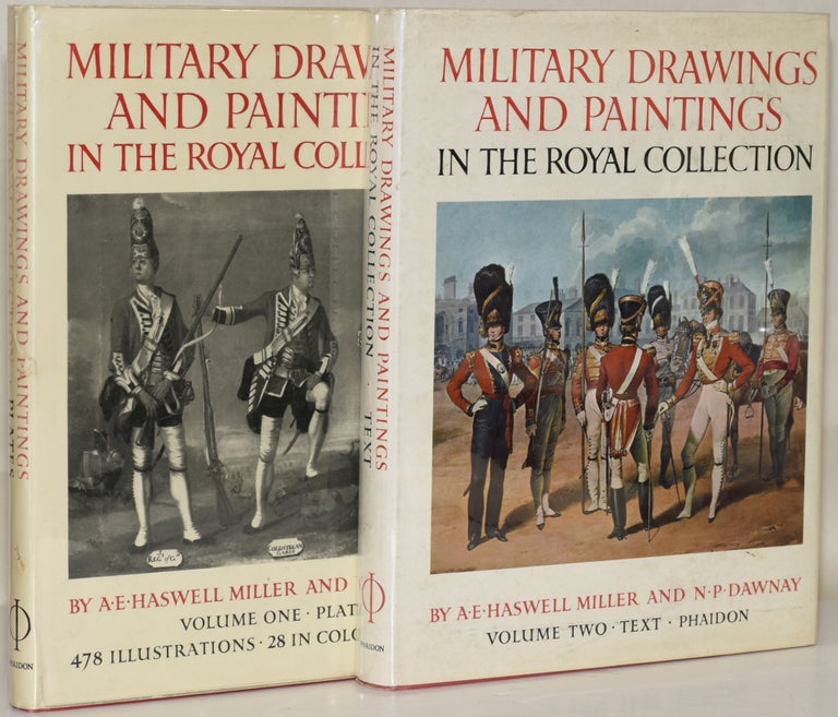 Item #227309 MILITARY DRAWINGS AND PAINTINGS IN THE COLLECTION OF HER MAJESTY THE QUEEN (2 Volume Set); Vol I: Plates; Vol II: Text. A. E. Haswell Miller, N. P. Dawnay.