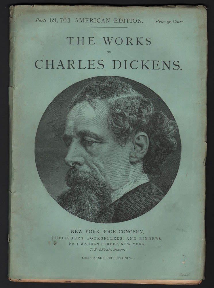 Item #244444 THE WORKS OF CHARLES DICKENS (70 PARTS IN 38 VOLUMES) | THE POSTHUMOUS PAPERS OF THE PICKWICK CLUB; THE LIFE AND ADVENTURES OF NICHOLAS NICKLEBY; DOMBEY AND SON; THE OLD CURIOSITY SHOP; THE PERSONAL HISTORY OF DAVID COPPERFIELD; THE LIFE AND ADVENTURES OF MARTIN CHUZZLEWIT; LITTLE DORRIT; BLEAK HOUSE; THE ADVENTURES OF OLIVER TWIST; BARNABY RUDGE; A TALE OF TWO CITIES. Charles Dickens | Thomas Nast, C. S. Reinhart, W. L. Sheppard, Thomas Worth, J. Barnard, J. Mahoney.