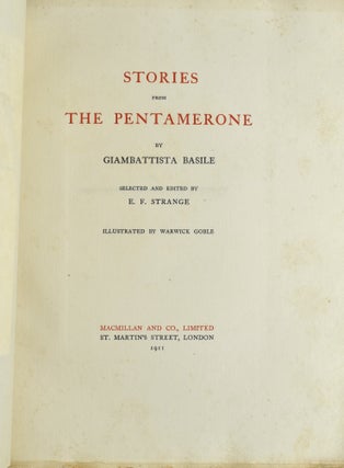 STORIES FROM THE PENTAMERONE [Edition de Luxe]