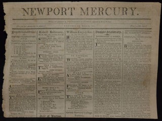 Item #268664 [NEWSPAPER] NEWPORT MERCURY. MARCH 23, 1811