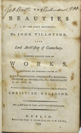 THE BEAUTIES OF THE MOST REVEREND JOHN TILLOTSON
