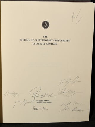 THE JOURNAL OF CONTEMPORARY PHOTOGRAPHY: CULTURE AND CRITICISM, VOLUME ONE (Signed)