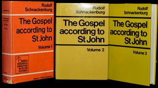 Item #275217 THE GOSPEL ACCORDING TO ST. JOHN (3 Volumes; Set). Rudolf Shnackenburg