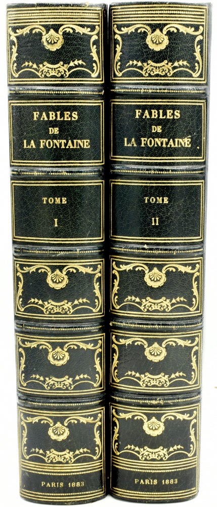 Item #276701 FABLES DE LA FONTAINE (2 Volumes)~. Jean de La Fontaine |, DeLierre, uguste.