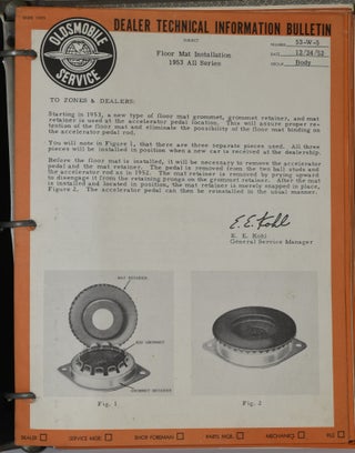Item #278909 OLDSMOBILE DEALER TECHNICAL INFORMATION BULLETIN. 80 ISSUES. 1952, 1953, 1954,...
