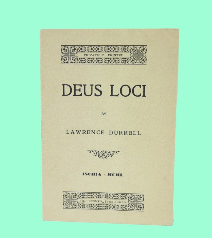 Item #281210 DEUS LOCI. Lawrence Durrell.