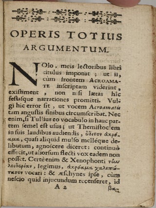 ACROAMATUM ACADEMICORUM LIBRI III