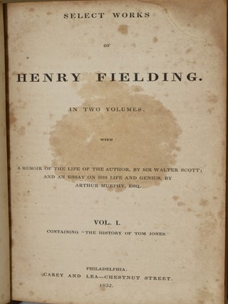 SELECT WORKS OF HENRY FIELDING. IN TWO VOLUMES. VOL. I & II. (TWO VOLUMES)