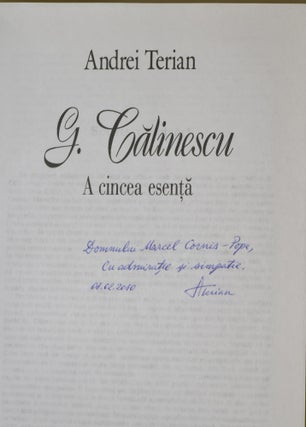 G. CALINESCU. A CINCEA ESENTA.