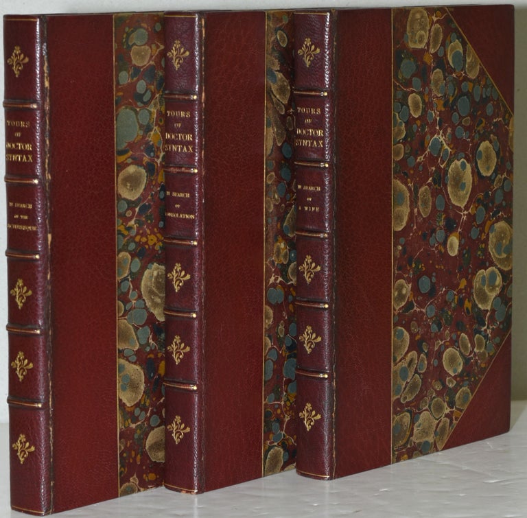 Item #284114 [ILLUSTRATED BOOKS] THE THREE TOURS OF DOCTOR SYNTAX. THE TOUR OF DOCTOR SYNTAX, IN SEARCH OF THE PICTURESQUE. | THE SECOND TOUR IN SEARCH OF CONSOLATION. | THE THIRD TOUR ... IN SEARCH OF A WIFE. (THREE VOLUMES). William Combe, | Thomas Rowlandson.