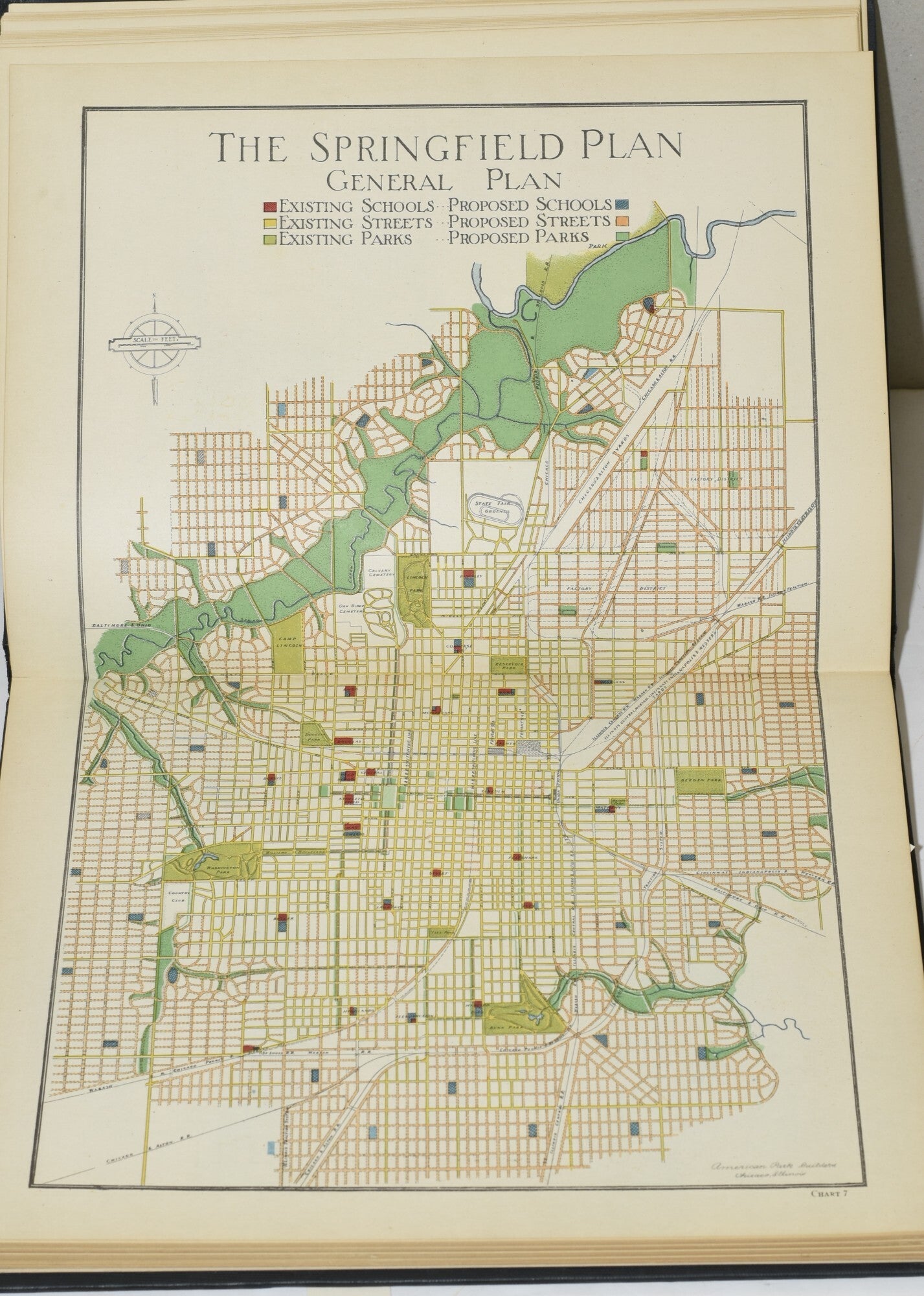 Springfield George Plan CITY PLAN OF THE CITY OF SPRINGFIELD, ILLINOIS | Myron Howard West ...
