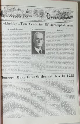 Item #284383 LEXINGTON GAZETTE: BI-CENTENNIAL ISSUE, 1738-1938