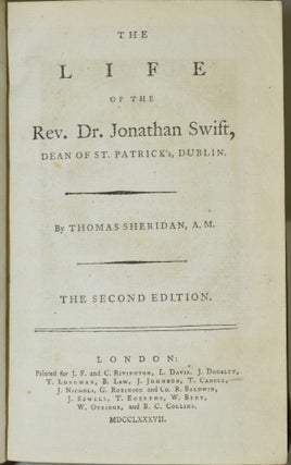 THE LIFE OF THE REV. DR. JONATHAN SWIFT, DEAN OF ST. PATRICK’S, DUBLIN.