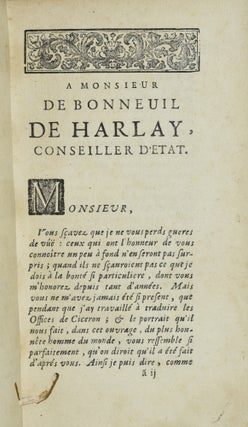 LES OFFICES DE CICERON, TRADUITS EN FRANCOIS, SUR L’EDITION LATINE DE GRAEVIUS, AVEC DES NOTES, ET DES SOMMAIRES DES CHAPITRES; PAR M. DUBOIS, DE L’ACADEMIE FRANCOISE. TROISIEME EDITION, AVEC LE LATIN A COTE.