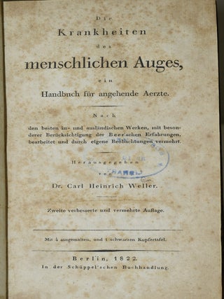 DIE KRANKENHEITEN DES MENSCHLICHEN AUGES, EIN HANDBUCH FUR ANGEHENDE AERZTE.
