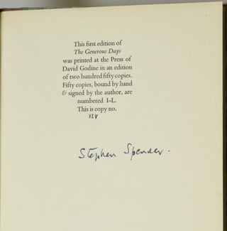 THE GENEROUS DAYS