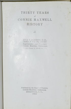 THIRTY YEARS OF CONNIE MAXWELL HISTORY