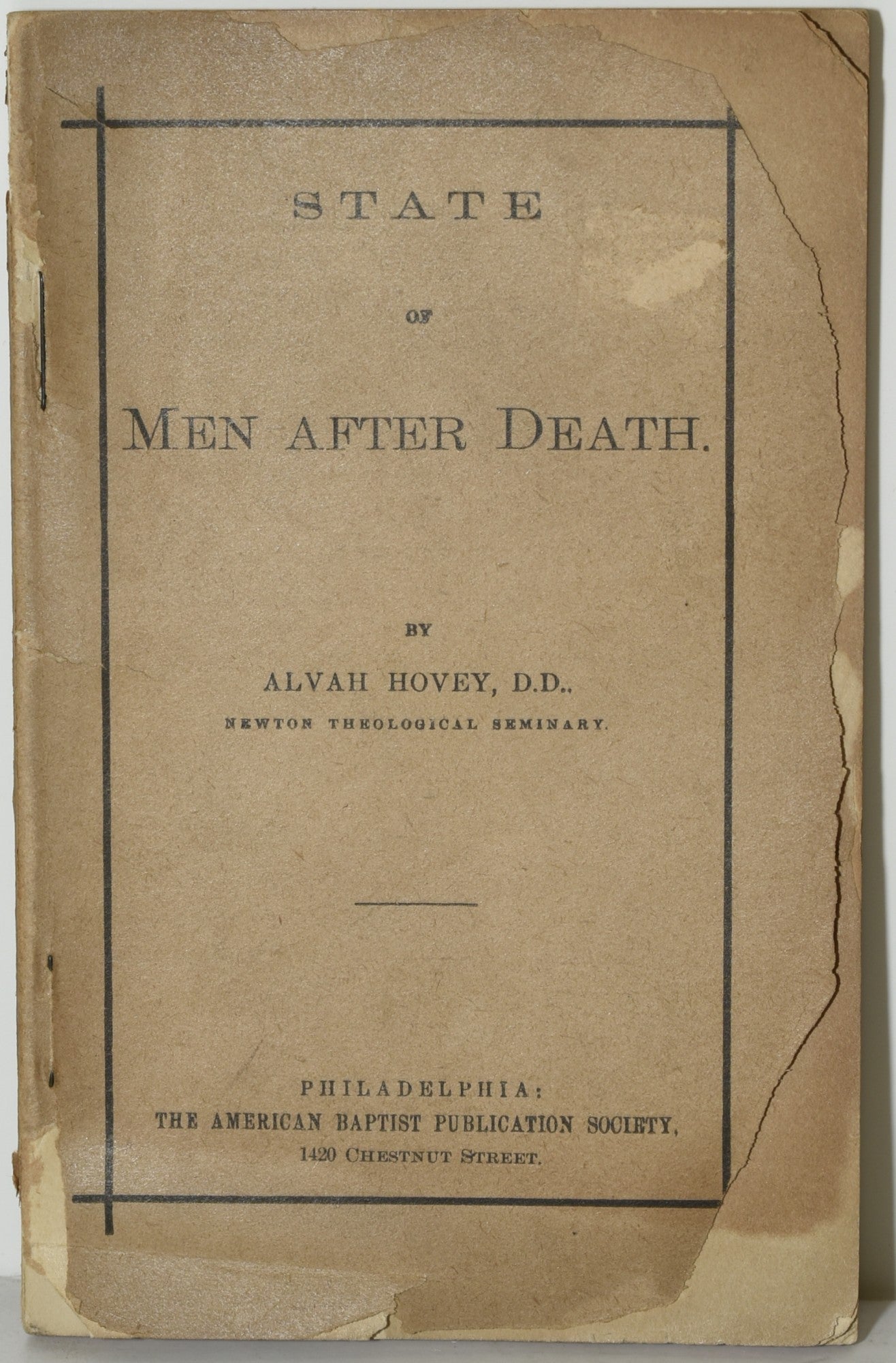 STATE OF MEN AFTER DEATH | Alvah Hovey