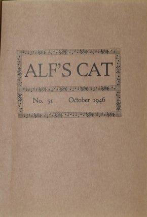 ALF’S CAT. SEPTEMBER, 1946-JULY, 1947. NO. 50-60. (ONE VOLUME)