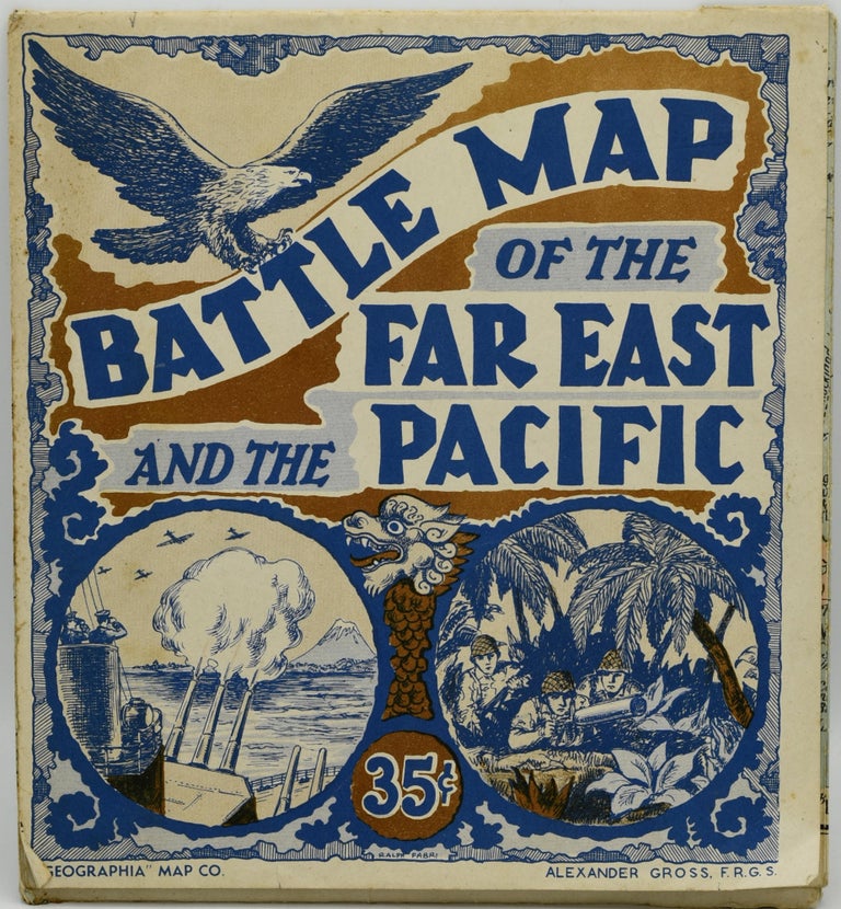 Item #287105 MAP OF THE PACIFIC OCEAN [BATTLE MAP OF THE FAR EAST AND THE PACIFIC]. Alexander Gross.