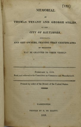 [SAMMELBAND] SENATE PAMPHLETS. MARCH-APRIL, 1818.