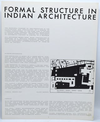 Item #287941 FORMAL STRUCTURE IN INDIAN ARCHITECTURE. Klaus Herdeg