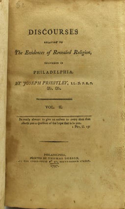 DISCOURSES RELATING TO THE EVIDENCES OF REVEALED RELIGION, DELIVERED IN PHILADELPHIA. VOL. II. (VOLUME TWO ONLY)