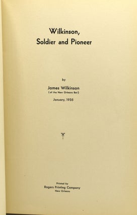 WILKINSON, SOLDIER AND PIONEER.
