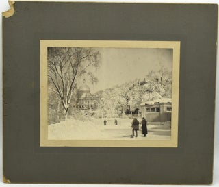 BOSTON. STATE HOUSE AND PARK STREET STOP. BLIZZARD FEBRUARY 1898