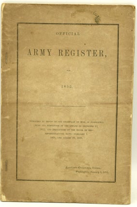 Item #289860 OFFICIAL ARMY REGISTER, FOR 1855. Secretary of War