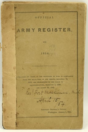 Item #289864 OFFICIAL ARMY REGISTER, FOR 1854
