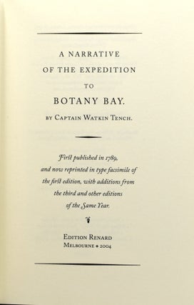A NARRATIVE OF THE EXPEDITION TO BOTANY BAT WITH AN ACCOUNT OF NEW SOUTH WALES, ITS PRODUCTIONS, INHABITANTS, &C. TO WHICH IS SUBJOINED, A LIST OF THE CIVIL AND MILITARY ESTABLISHMENTS AT PORT JACKSON.