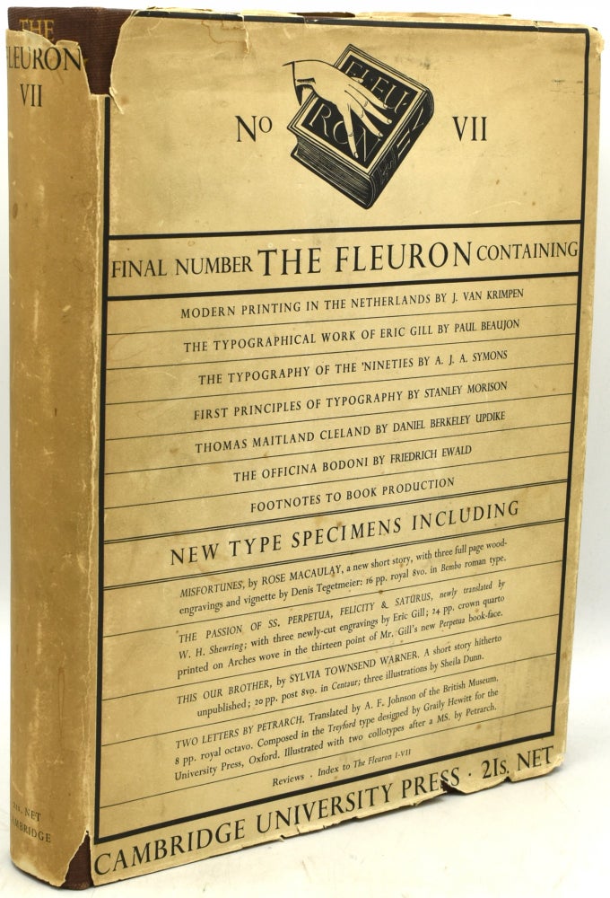 Item #290894 THE FLEURON. A JOURNAL OF TYPOGRAPHY. NO. VII. Stanley Morison.