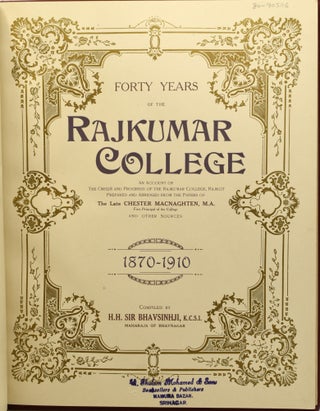 FORTY YEARS OF THE RAJKUMAR COLLEGE. RAJKOT. Vol. VII GENERAL INDEX.