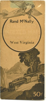 Item #291424 RAND McNALLY STANDARD INDEXED MAP WITH AIR TRAILS. WEST VIRGINIA. FOR TOURISTS,...