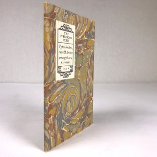 Item #291673 [SPECIAL PRESS; KEEPSAKE] THE OVERBROOK PRESS. THE TYPES, BORDERS, RULES & DEVICES...