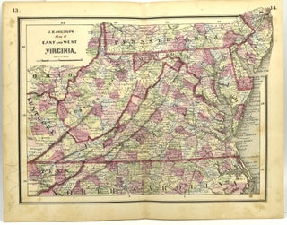 Item #291808 MAP OF EAST AND WEST VIRGINIA. Colton’s Condensed Octavo Atlas of the Union