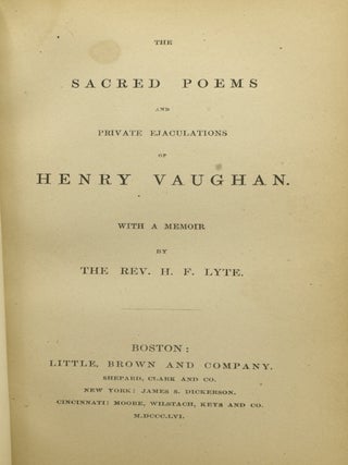 THE SACRED POEMS AND PRIVATE EJACULATIONS OF HENRY VAUGHAN