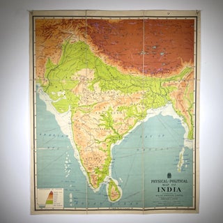 Item #292987 [MAP] PHYSICAL - POLITICAL MAP OF INDIA