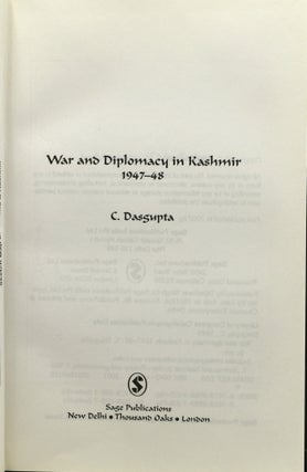 WAR AND DIPLOMACY IN KASHMIR, 1947-48
