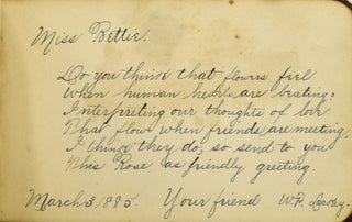 [AUTOGRAPH ALBUM] 1885. LACKEY FAMILY. FANCY HILL. NATURAL BRIDGE VIRGINIA