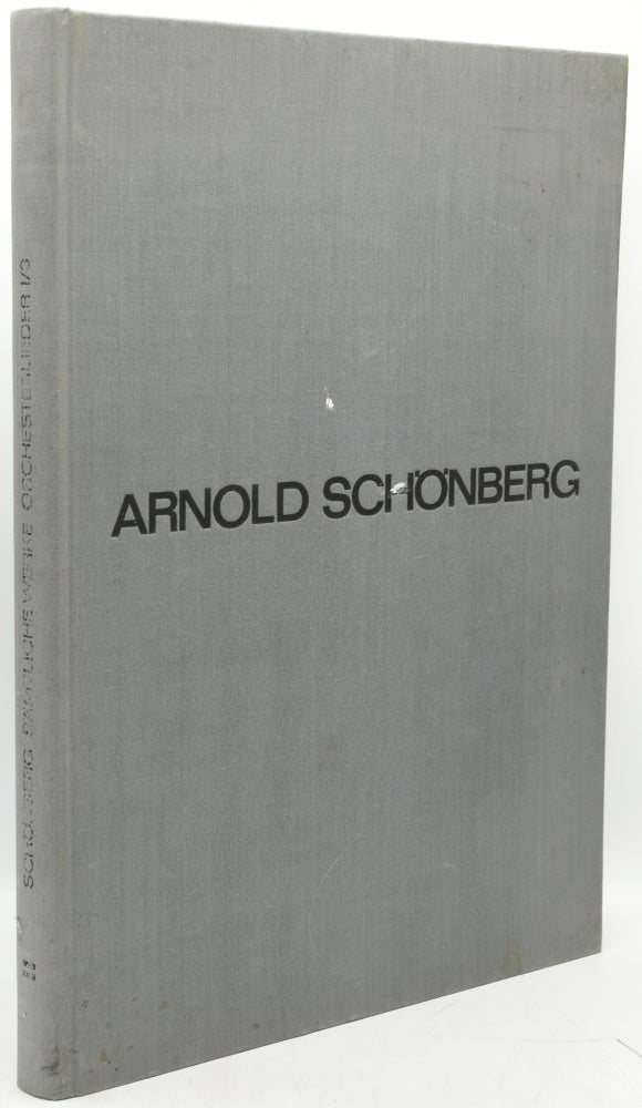 Item #293353 SAMTLICHE WERKE [ABTEILUNG I: LIEDER; REIHE A, BAND 3 ORCHESTERLIEDER]. Arnold Schoenberg | Josef Rufer.