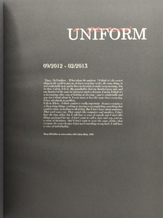 ENCENS, No. 29: A PERSONAL UNIFORM