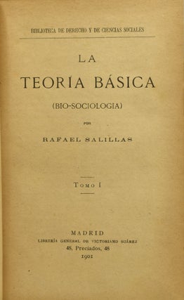 [CRIMINOLOGY] LA TEORIA BASICA (BIO-SOCIOLOGIA) (2 VOLUMES)