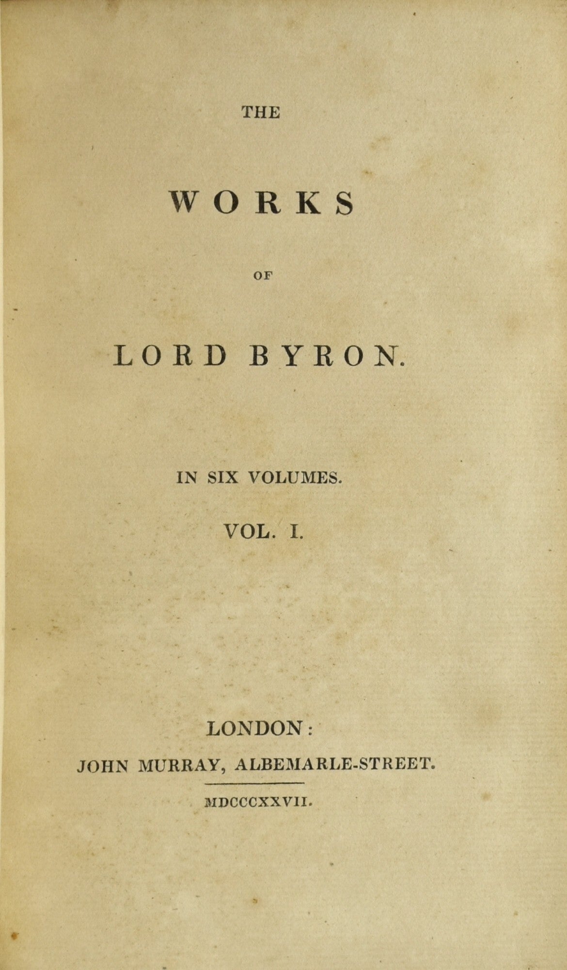 Byron Works BINDINGS POETRY THE WORKS OF LORD BYRON 9 VOLUMES | George Gordon Lord ...
