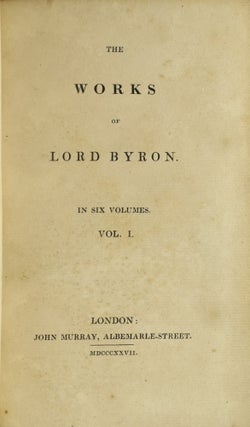 [BINDINGS] [POETRY] THE WORKS OF LORD BYRON (9 VOLUMES)