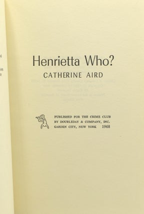 [SIGNED] [MYSTERY] HENRIETTA WHO?