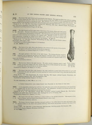 [CIVIL WAR MEDICINE] CATALOGUE OF THE SURGICAL SECTION OF THE UNITED STATES ARMY MEDICAL MUSEUM [WITH] CATALOGUE OF THE MEDICAL SECTION OF THE UNITED STATES ARMY MEDICAL MUSEUM PREPARED BY J. J. WOODWARD [WITH] CATALOGUE OF THE MICROSCOPIAL SECTION OF THE UNITED STATES ARMY MEDICAL MUSEUM PREPARED BY EDWARD CURTIS.