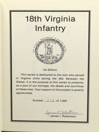 18TH VIRGINIA INFANTRY (Virginia Regimental Histories Series)